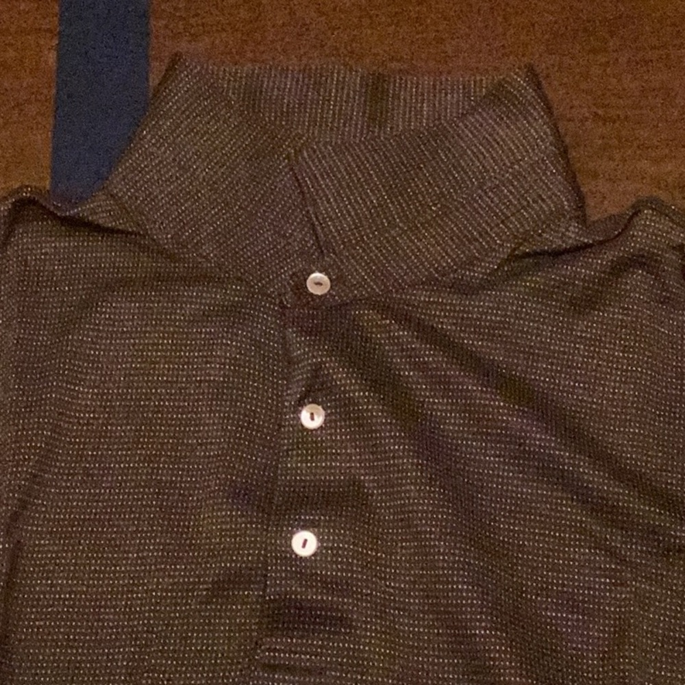 Brown Patterned Polo Peter Millar 100% Cotton - image 4